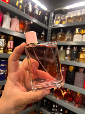 a person holding a bottle of perfume in a store