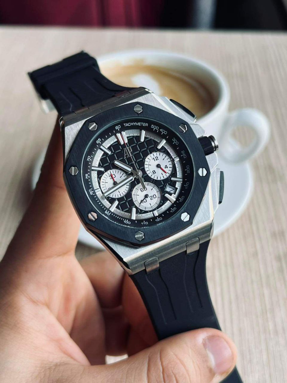 Audemars Piguet Royal Oak silver Chronograph Black Dial