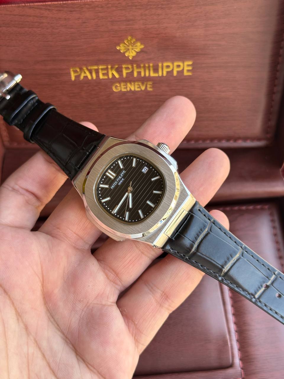 Patek Philippe Nautilus Black Dial, Japanese Automatic Movement